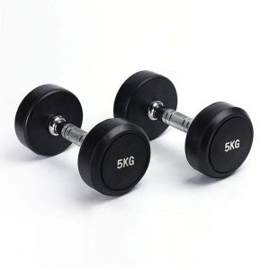 Round Rubber Dumbbells For Commercial Gyms-RYMAX Wholesale Supplier