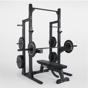 Multi-Functional Half Power Rack Bench Press Station