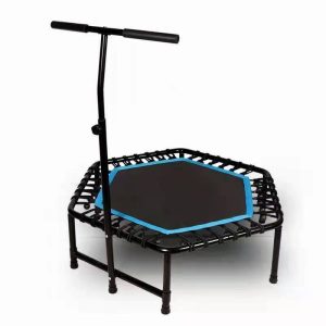 Durable Foldable Handle Indoor Exercise Trampoline Easy Installation for Adults and Toddlers Safety & Silent Design